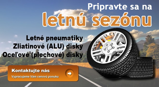 Letná sezóna - pneumatiky, disky